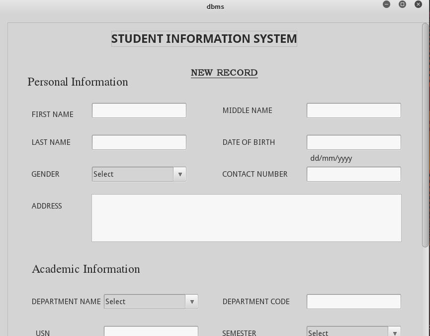 student information management system