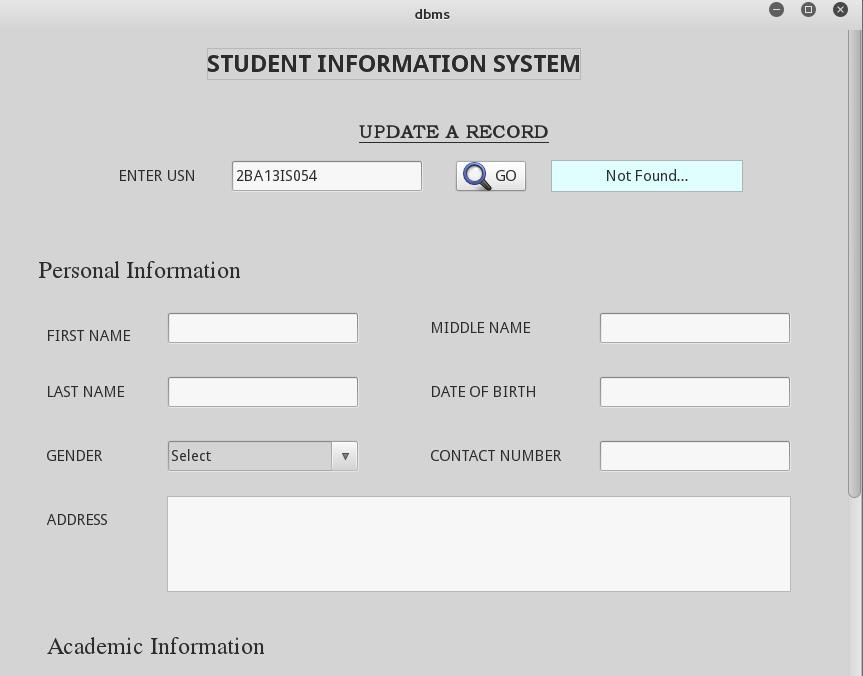 student information management system